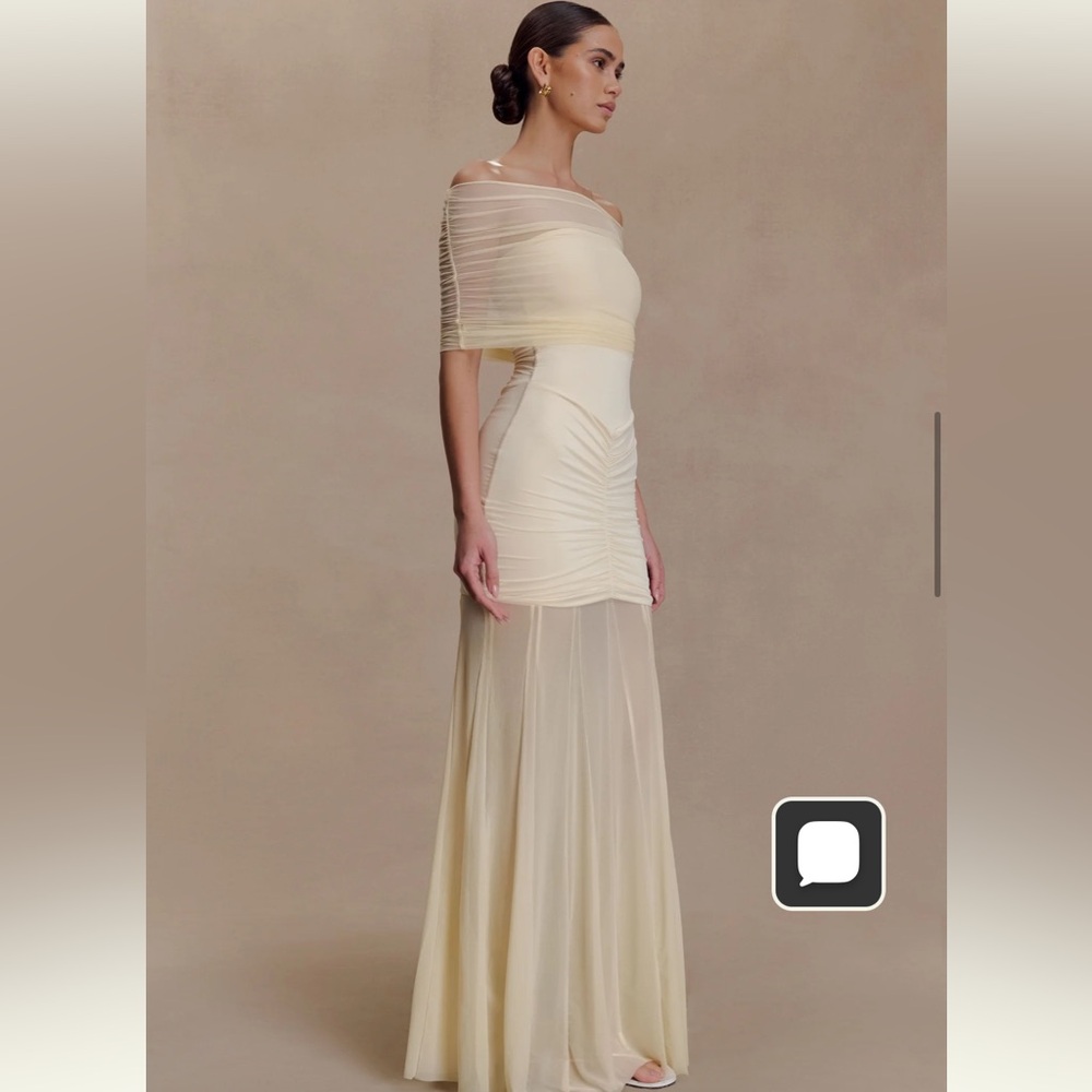 MESHKI Caspian dress in ivory- size small - Picture 10 of 11